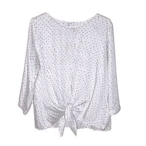 Sioni White Blouse with Black Dots